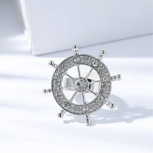 Tie Buckle Cross-Border Hot-Selling Formal Accessories Personalized Trendy Men's Rudder Eagle Chinese Style Flowery Gold Men's Tie