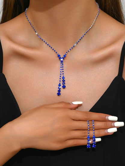 Factory Direct Approval Fashion Wedding Wedding Photography Accessories Earrings Necklace Bracelet Set Combination Multiple Choice
