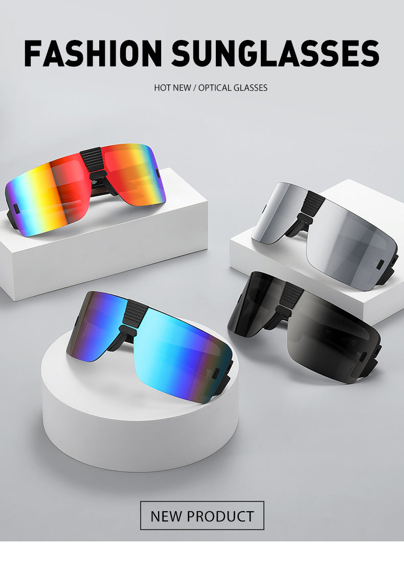 Heat Wave Sunglasses Sports Outdoor Cycling One-Piece Glasses Goggles Uv400 High Quality Vector