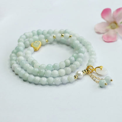 Guan Yu Natural Burmese Grade a Jade Multi-Circle Bracelet Necklace Women's Wholesale Dropshipping S4052108