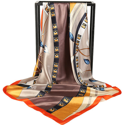 Double-sided scarf 90 square scarf summer women's thin decorative versatile small scarf shawl scarf scarf