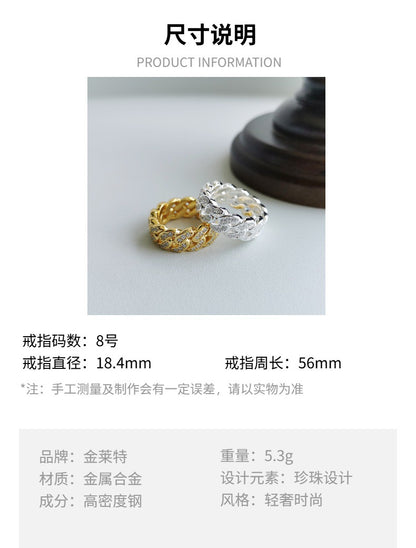 Hiphop Hip Hop Diamond Watch Five-Piece Diamond Cuban Chain Cross Necklace Cuban Ring Cross Border Wholesale