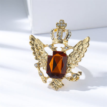 Tie Buckle Cross-Border Hot-Selling Formal Accessories Personalized Trendy Men's Rudder Eagle Chinese Style Flowery Gold Men's Tie