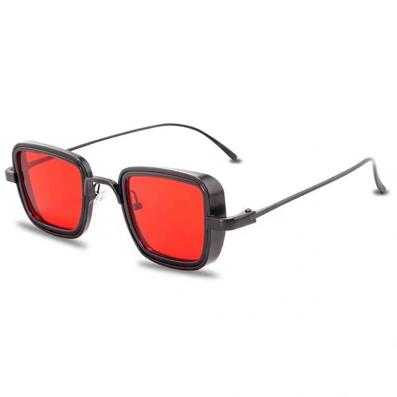New Cross-Border Indian Style Sunglasses Square Frame Glasses Retro Thick Edge Metal Trendy Men's Sunglasses Wholesale 58157