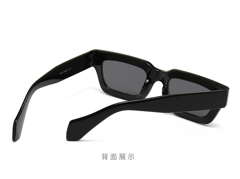 Retro Concave Small Frame Square Sunglasses 2023 New Sunglasses European and American Cross-Border Street Photography Sun Protection Trendy Sunglasses