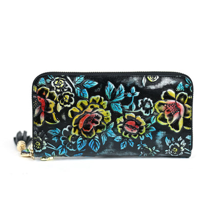HENGDEWEI Vintage Genuine Leather Women’s Long Wallet | মেয়েদের প্রিমিয়াম লেদার লং ওয়ালেট