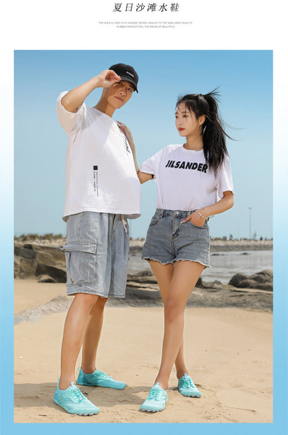 New Outdoor Beach Shoes Swimming Diving Wading Shoes Couple Non-slip Tracing Shoes Hiking Five Finger Fitness Hiking Shoes