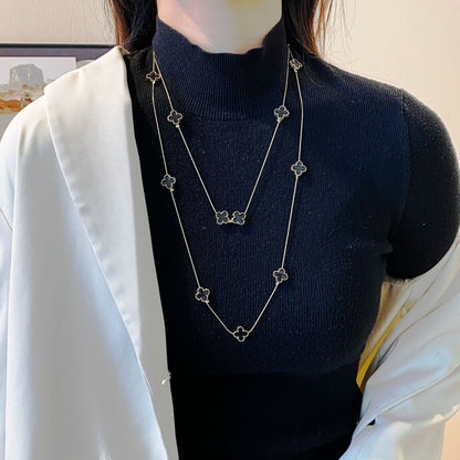 Light Luxury and High-End Multi-Layered Pearl Sweater Chain, Feminine, Simple, Long Autumn and Winter Necklace, Alloy Accessories, Jewelry