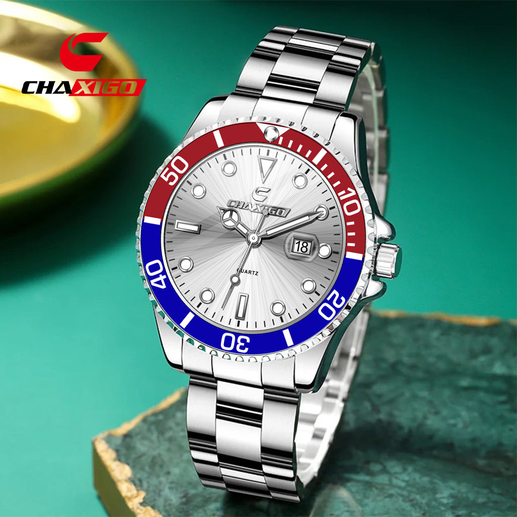 Swiss CHAXIGO quartz watch cross-border watch wholesale new green water ghost quartz luminous waterproof men's watch