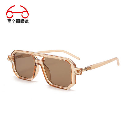 You, me, him, cross-border trend, retro, literary and modern sunglasses, Instagram street flat glasses, fashion sunglasses T2622