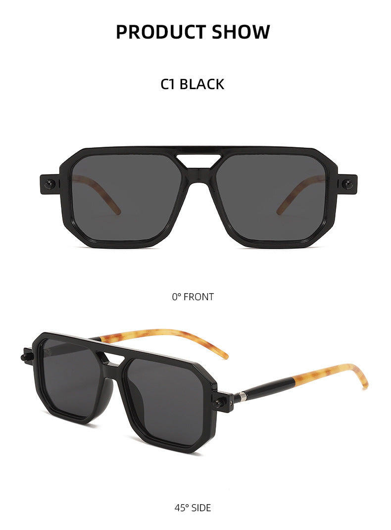 You, me, him, cross-border trend, retro, literary and modern sunglasses, Instagram street flat glasses, fashion sunglasses T2622