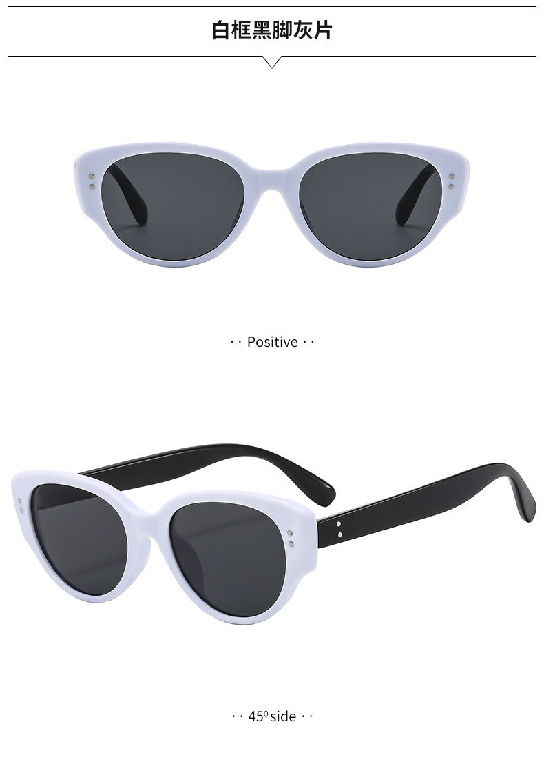 Sunglasses for Women, Retro Cat-Eye Fashion Stylish Small Frame Trendy Cool Sunglasses for Men 2025 New Sun Protection High-End Glasses