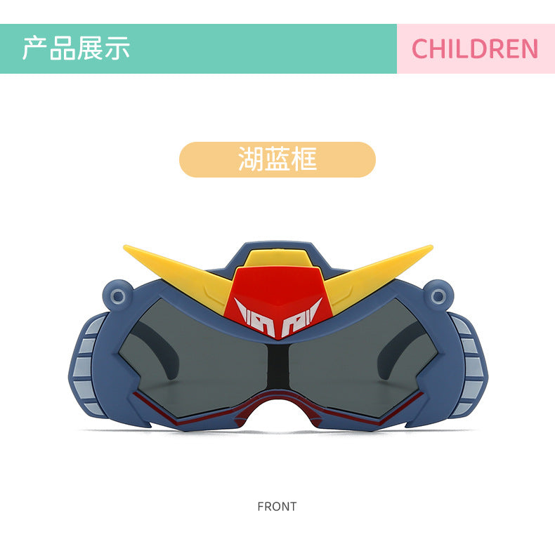 2026 New Soft Silicone Kidsren's Sunglasses for Outdoor Travel, Fashionable Cartoon Kidsren's Polarized Sunglasses with Uv Protection