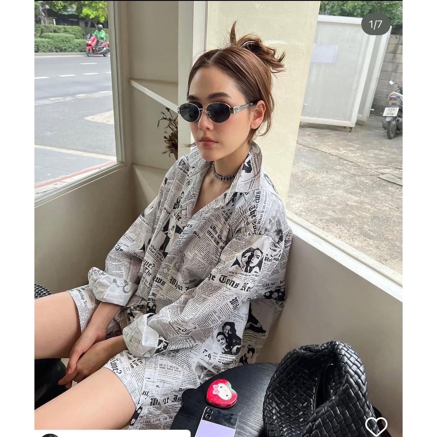 Y2K40235 Old Money Style Sunglasses Female Internet Celebrity Street Style Glasses Retro Oval High-End Cat-Eye Sunglasses
