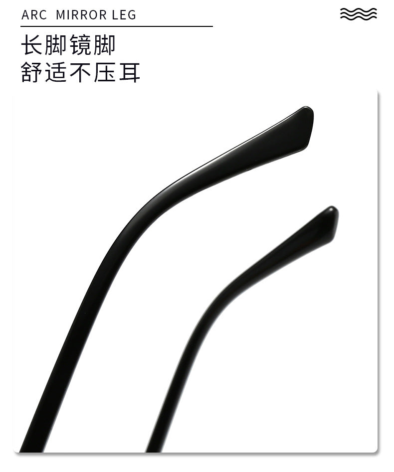 Metal Sunglasses New Trendy Cat-Eye Sunglasses for Men and Women Double Bridge Glasses in Stock Wholesale Polarized Sunglasses