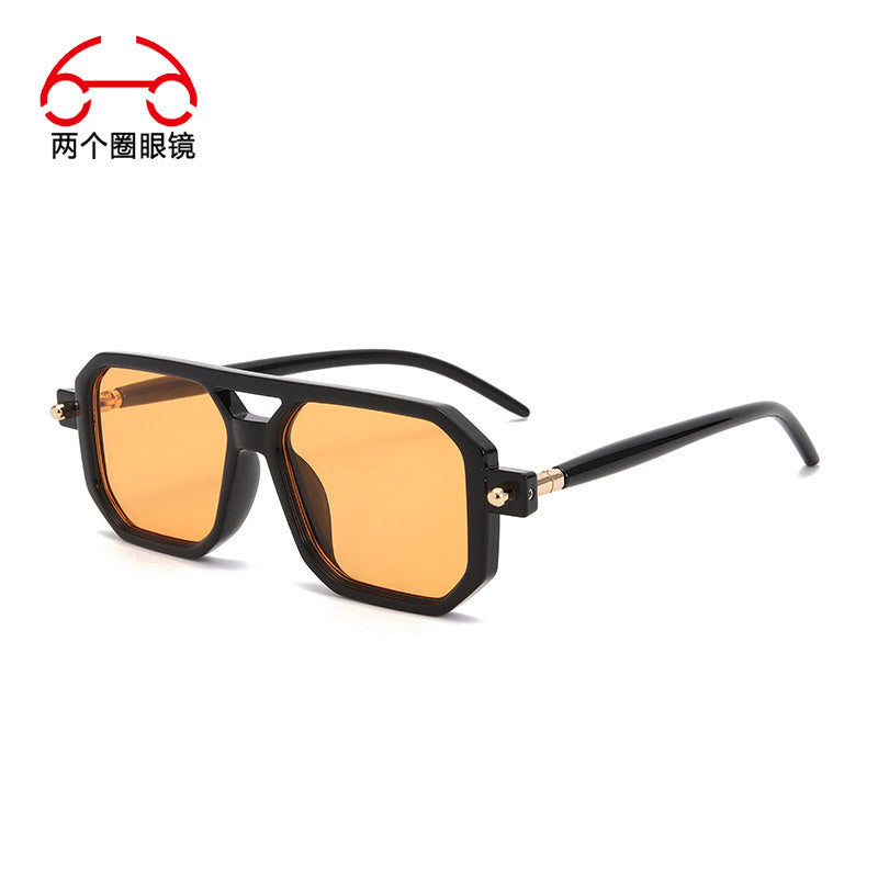 You, me, him, cross-border trend, retro, literary and modern sunglasses, Instagram street flat glasses, fashion sunglasses T2622