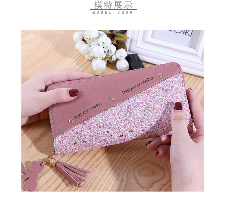 Factory wholesale Japanese and Korean long wallet women's fashion simple women's coin purse large capacity multi-card card holder wallet