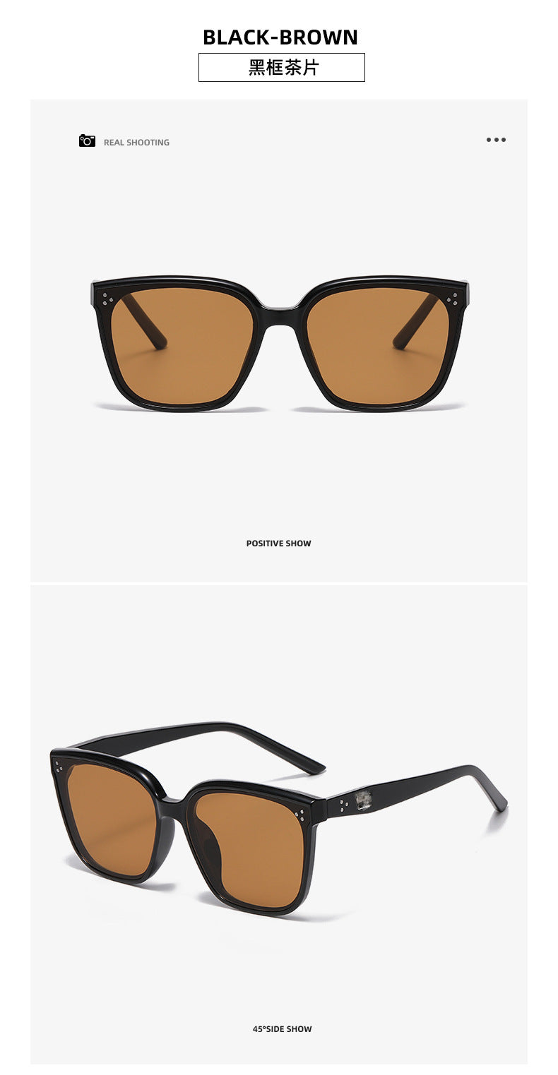 Three-Point Square Gm Sunglasses for Women, High-End Korean Fashion Sunglasses, Trendy Uv Protection Small Frame for Men