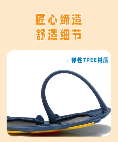 2026 New Soft Silicone Kidsren's Sunglasses for Outdoor Travel, Fashionable Cartoon Kidsren's Polarized Sunglasses with Uv Protection