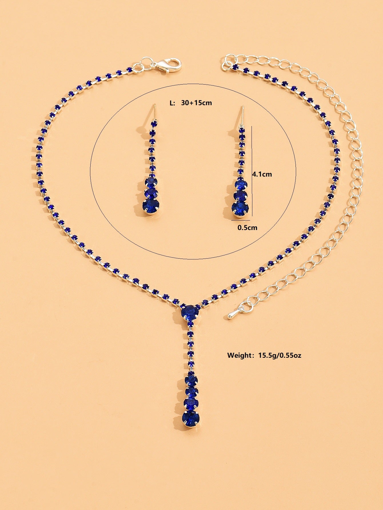Factory Direct Approval Fashion Wedding Wedding Photography Accessories Earrings Necklace Bracelet Set Combination Multiple Choice