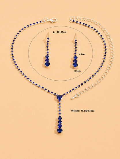 Factory Direct Approval Fashion Wedding Wedding Photography Accessories Earrings Necklace Bracelet Set Combination Multiple Choice