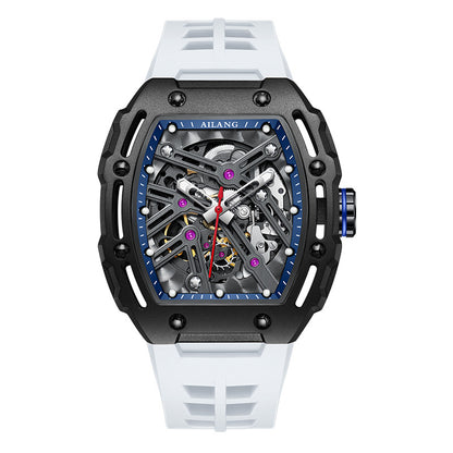 AI Lang new watch Richard automatic mechanical watch hollow-out barrel-shaped foreign trade live broadcast popular one-piece delivery