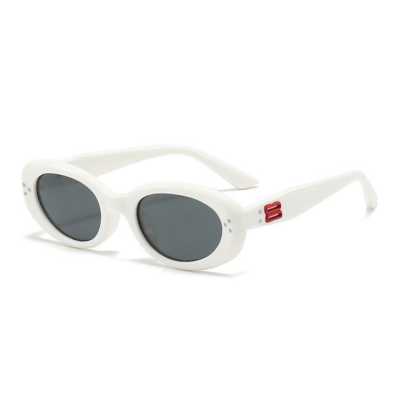 2024 new fashion rice nail polarized children's sunglasses silicone oval small frame sunscreen baby sunglasses 7-130