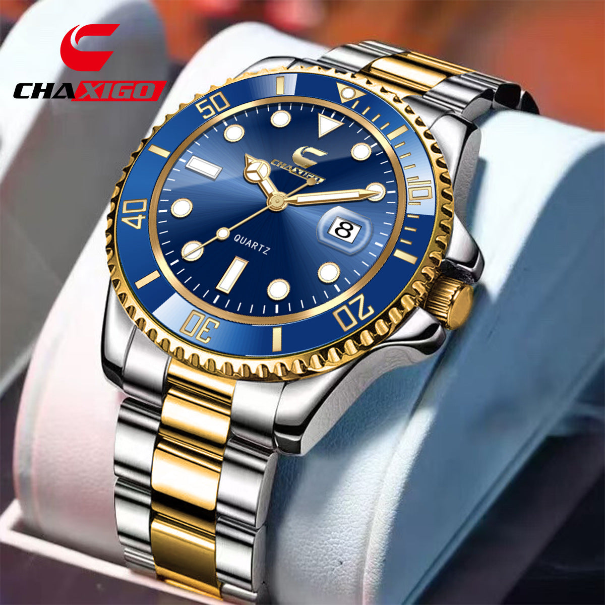 Swiss CHAXIGO quartz watch cross-border watch wholesale new green water ghost quartz luminous waterproof men's watch