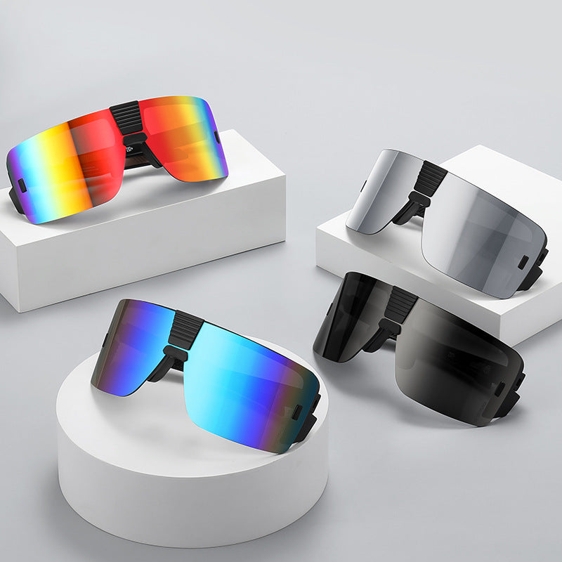 Heat Wave Sunglasses Sports Outdoor Cycling One-Piece Glasses Goggles Uv400 High Quality Vector