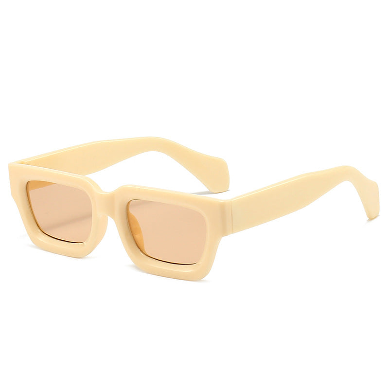 Retro Concave Small Frame Square Sunglasses 2023 New Sunglasses European and American Cross-Border Street Photography Sun Protection Trendy Sunglasses