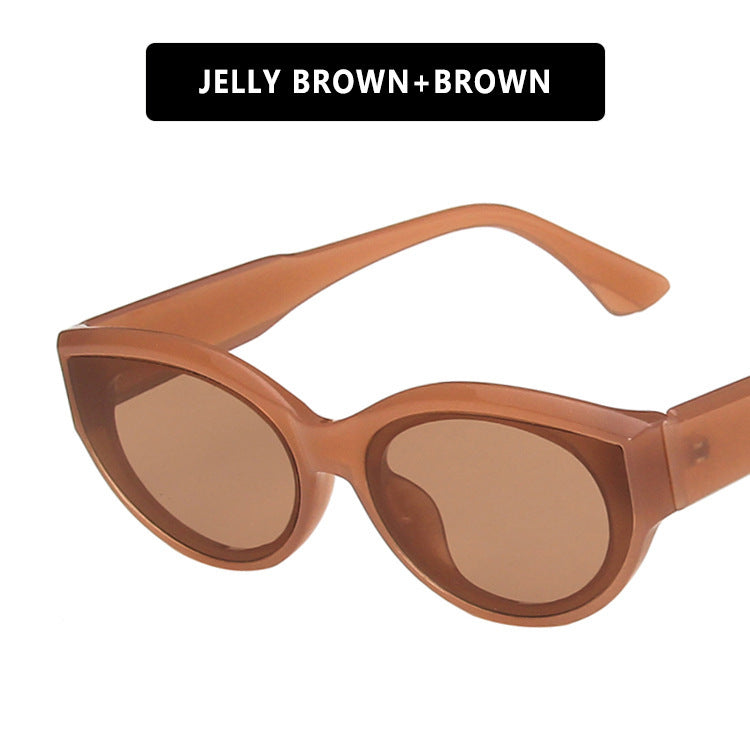 Cross-Border European and American Personalized Sunglasses 2020 New Retro Hip-Hop Oval Sunglasses Street Style Fashion Sunglasses