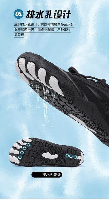 New Outdoor Beach Shoes Swimming Diving Wading Shoes Couple Non-slip Tracing Shoes Hiking Five Finger Fitness Hiking Shoes