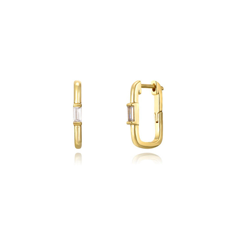 Cross-Border Exclusive Supply of Versatile and High-End Ear Cuffs with an Instagram-Worthy Style, Featuring a Fashionable and Simple U-Shaped Design with Diamond Accents and a Unique Ear Cuff Earring Set