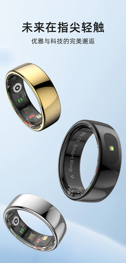R08 (Qring) Waterproof Touch Body Temperature Sleep Blood Oxygen Heart Rate Sports Photo Music Control Smart Ring