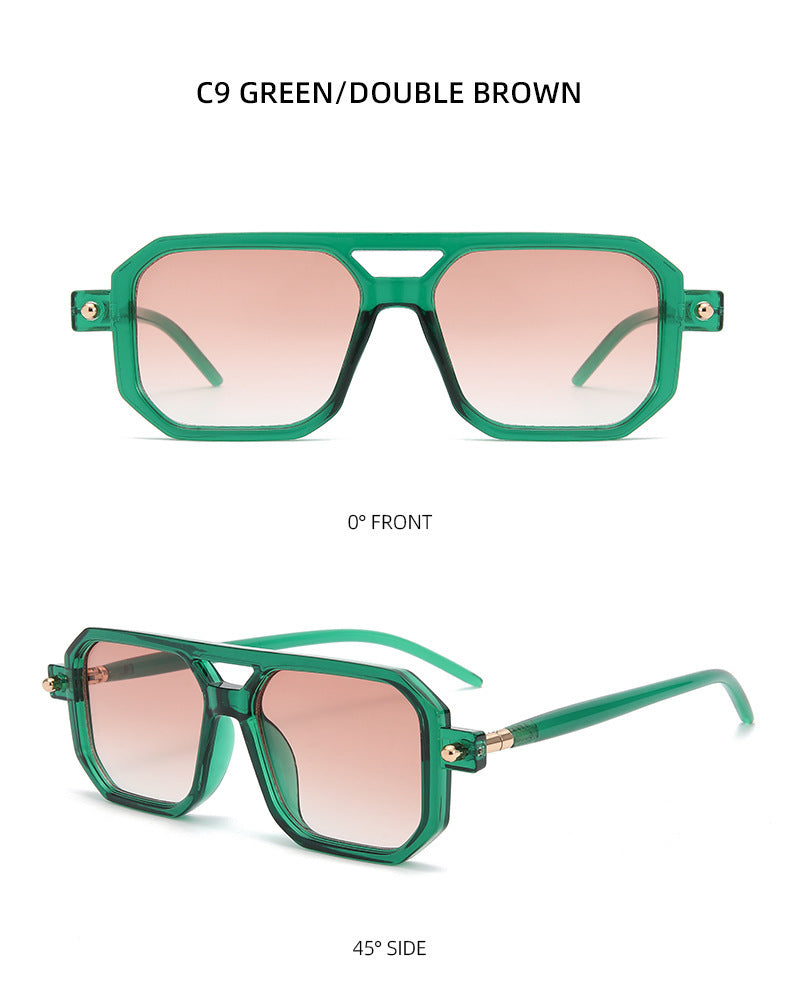 You, me, him, cross-border trend, retro, literary and modern sunglasses, Instagram street flat glasses, fashion sunglasses T2622