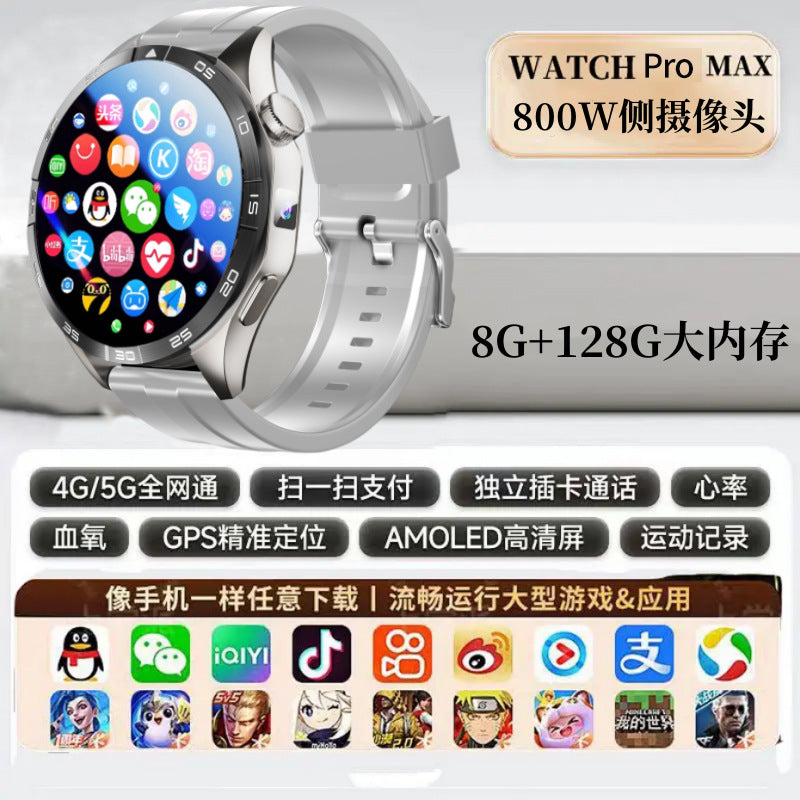WATCH 4 Cellular Card Smart Watch Free Download Running Single Camera nfc Game Heart Rate Monitoring