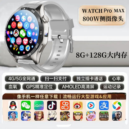 WATCH 4 Cellular Card Smart Watch Free Download Running Single Camera nfc Game Heart Rate Monitoring