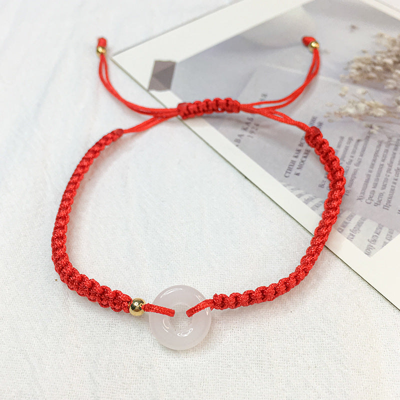New Chinese Style Design Sense Plum Blossom Woven Bracelet for Women Chinese Style Adjustable Woven Hand Rope Gifts Hand Woven Rope