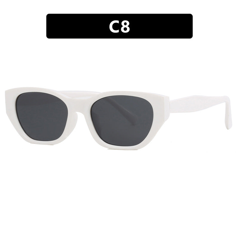 Cat-Eye Small Frame Irregular Sunglasses 2024 New Internet Celebrity High-End Sunglasses Anti-Uv Trendy Sunglasses