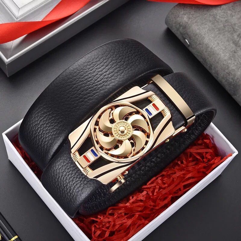 Time-to-time belt men's belt automatic buckle trembles fast hand explosion casual Joker simple fashion wholesale generation hair