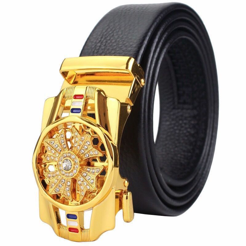 Time-to-time belt men's belt automatic buckle trembles fast hand explosion casual Joker simple fashion wholesale generation hair