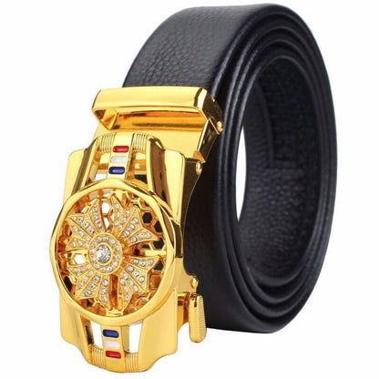 Time-to-time belt men's belt automatic buckle trembles fast hand explosion casual Joker simple fashion wholesale generation hair