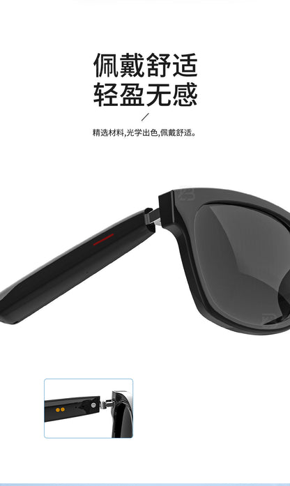 Smart Ai Bluetooth Translation Glasses, Sunglasses, Polarized, Anti-Uv, Anti-Blue Light, Listening to Music and Calls, Transparent Lens Replacement