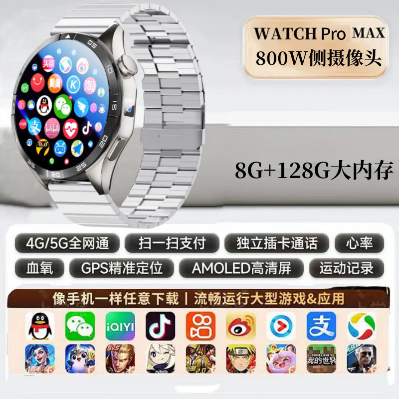 WATCH 4 Cellular Card Smart Watch Free Download Running Single Camera nfc Game Heart Rate Monitoring