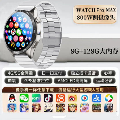 WATCH 4 Cellular Card Smart Watch Free Download Running Single Camera nfc Game Heart Rate Monitoring
