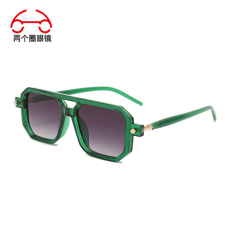 You, me, him, cross-border trend, retro, literary and modern sunglasses, Instagram street flat glasses, fashion sunglasses T2622