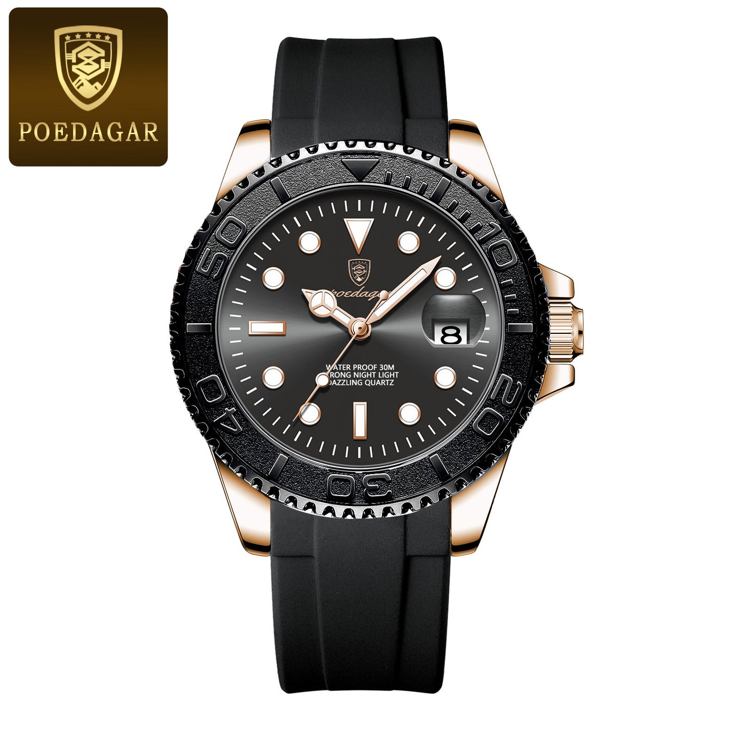 Swiss brand new waterproof luminous men's watch fashion quartz watch live foreign trade explosions a generation of hair