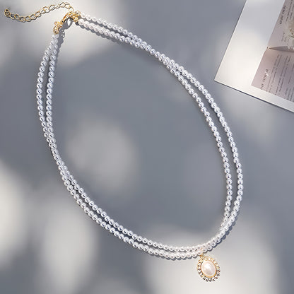 Vintage Baroque Pearl Tassel Necklace Female Bridal Banquet Elegant Fashion Collarbone Necklace Choker Accessories