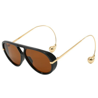 European and American Retro Large Frame Classic Double Beam Sunglasses New Personalized Outdoor Anti-ultraviolet Tide Men's and Women's Cross-border Sunglasses