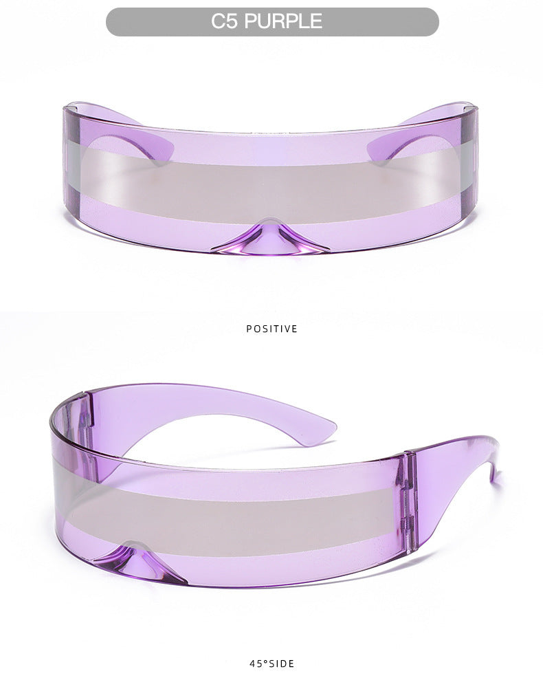 New Futuristic One-Piece Sunglasses, Internet Celebrity Bounce and Stylish European and American Sunglasses, Douyin Live Broadcast